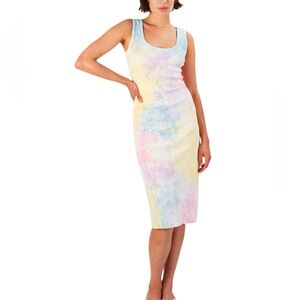 Loveshackfancy Citra Midi Cotton Sleeveless Dress Unicorn Hand Dye Size XS